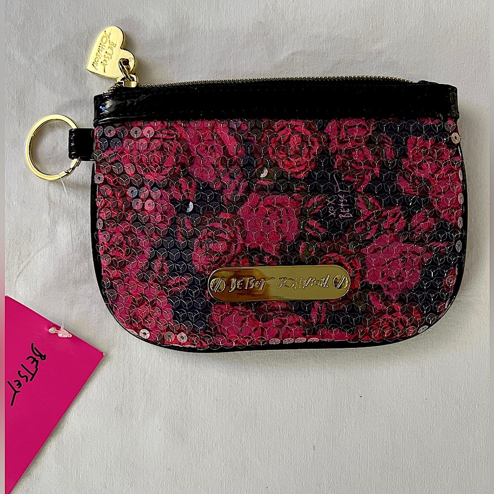 Betsy Johnson Sequined Coin Purse NWT